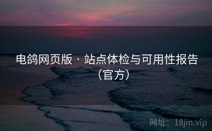 电鸽网页版 · 站点体检与可用性报告（官方）